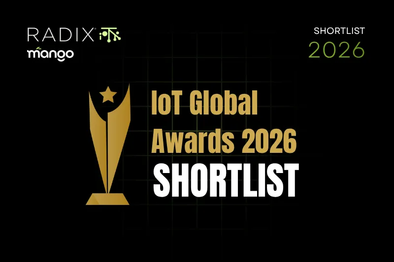 Radix IoT Shortlisted for the 2026 IoT Global Awards: Big Data, Cloud & Analytics